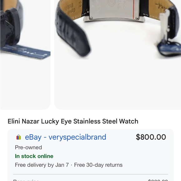 Elini Lucky Hand Nazar Swiss Made Watch - Picture 1 of 8